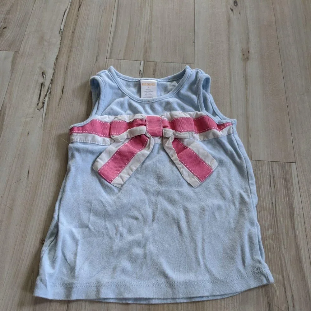 Gymboree girl tank top shirt top bow for summer‎ li